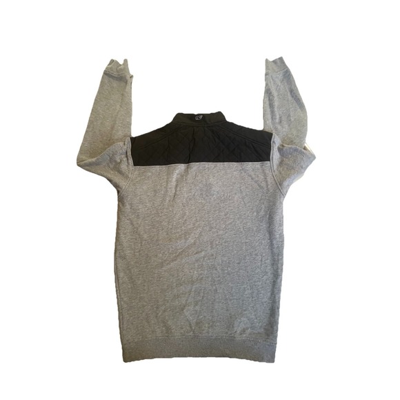Vineyard Vines Mens L Quilted Shoulder 1/4 Snap Pullover Sweater Gray Sweatshirt - Picture 7 of 10